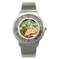 Waitress T- Shirt Awesome Unicorn Waitresses Are Magical For A Waiting Staff T- Shirt Stainless Steel Watch by ZUXUMI
