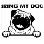 Black Pug Dog If I Cant Bring My Dog I T- Shirt Black Pug Dog If I Can t Bring My Dog I m Not Going Premium Plush Fleece Blanket (Small) 50 x40  Blanket Front