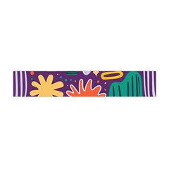 Colorful Shapes On A Purple Background Premium Plush Fleece Scarf (mini) by LalyLauraFLM
