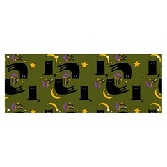 Cat Cartoon Cats Animal Pattern Banner And Sign 8  X 3  by Pakjumat