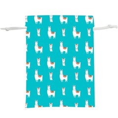 Lama Alpaca Animal Pattern Design Lightweight Drawstring Pouch (xl) by Pakjumat