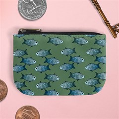 Fishes Pattern Background Mini Coin Purse by Pakjumat