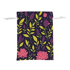 Flower Pattern Design Lightweight Drawstring Pouch (m) by Pakjumat