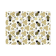 Bee Honeycomb Honeybee Insect Premium Plush Fleece Blanket (mini) by Pakjumat
