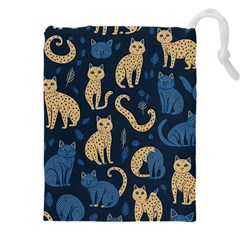 Cat Pattern Animal Drawstring Pouch (4xl) by Pakjumat