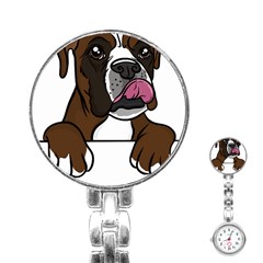 Boxer Dog T- Shirt Boxer T- Shirt Stainless Steel Nurses Watch by JamesGoode