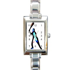 Abstract Art Sport Cross Ball Tennis  Shirt Abstract Art Sport Cross Ball Tennis  Shirt7 Rectangle Italian Charm Watch by EnriqueJohnson