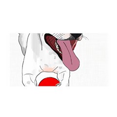 Bulldog T- Shirt Running Bulldog T- Shirt Satin Wrap 35  X 70  by JamesGoode