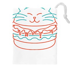 Burger T- Shirt Cat Burger T- Shirt Drawstring Pouch (5xl) by JamesGoode