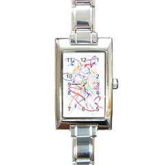 Abstract T- Shirt Abstract Art T- Shirt Rectangle Italian Charm Watch by EnriqueJohnson