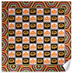 Lantern Chess Halloween Canvas 12  X 12  by Pakjumat