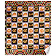 Lantern Chess Halloween Canvas 20  X 24  by Pakjumat