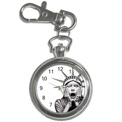Funny Statue Of Liberty Parody Key Chain Watches by Sarkoni
