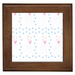 Boxer Dog T- Shirt White Boxer Dog Cute Pattern T- Shirt Framed Tile by EnriqueJohnson