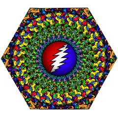 Grateful Dead Wooden Puzzle Hexagon by Sarkoni