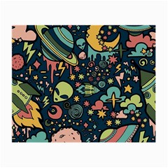 Alien Rocket Space Aesthetic Small Glasses Cloth (2 Sides) by Sarkoni