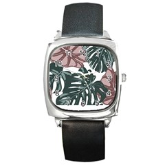 Hawaii T- Shirt Hawaii Flower T- Shirt Square Metal Watch by EnriqueJohnson