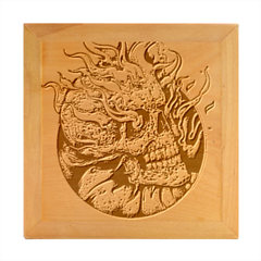 Human Skull  Skull Art Skeleton Illustration Wood Photo Frame Cube by uniart180623