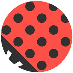 Abstract-bug-cubism-flat-insect Wooden Puzzle Round by Ket1n9