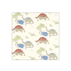 Dinosaur Art Pattern Satin Bandana Scarf 22  X 22  by Ket1n9