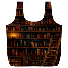 Books Library Full Print Recycle Bag (xl) by Ket1n9