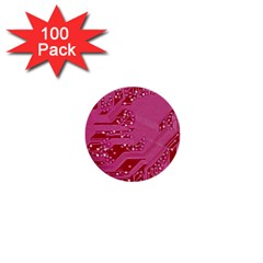 Pink Circuit Pattern 1  Mini Buttons (100 Pack)  by Ket1n9