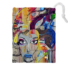 Graffiti-mural-street-art-painting Drawstring Pouch (5xl) by Ket1n9