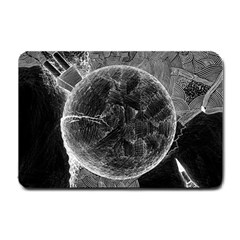Space-universe-earth-rocket Small Doormat by Ket1n9
