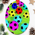 Balls Colors Oval Ornament (Two Sides) Back