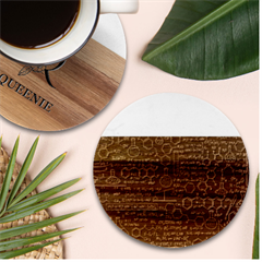 Medical Biology Detail Medicine Psychedelic Science Abstract Abstraction Chemistry Genetics Pattern Marble Wood Coaster (round) by Grandong