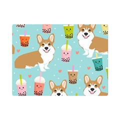 Welsh Corgi Boba Tea Bubble Cute Kawaii Dog Breed Premium Plush Fleece Blanket (mini) by Grandong