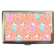 Cute Kawaii Kittens Seamless Pattern Cigarette Money Case by Grandong