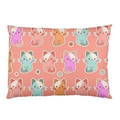 Cute Kawaii Kittens Seamless Pattern Pillow Case by Grandong