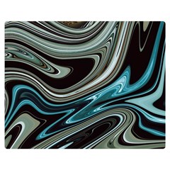 Abstract Waves Background Wallpaper Two Sides Premium Plush Fleece Blanket (medium) by Ravend