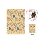 Love Mom Happy Mothers Day I Love Mom Graphic Pattern Playing Cards Single Design (Mini) Back