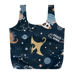 Space Theme Art Pattern Design Wallpaper Full Print Recycle Bag (l) by Vaneshop