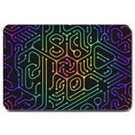 Circuit Hexagonal Geometric Pattern Background Pattern Large Doormat 30 x20  Door Mat