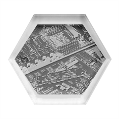 Computer Ram Tech - Hexagon Wood Jewelry Box by Amaryn4rt