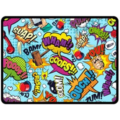 Comic Elements Colorful Seamless Pattern Two Sides Fleece Blanket (large) by Amaryn4rt