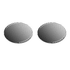 Background-wallpaper-texture-lines Dot Dots Black White Cufflinks (oval) by Amaryn4rt