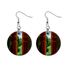 Beautiful World Entry Door Fantasy Mini Button Earrings by Amaryn4rt