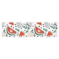 Seamless-vector-pattern-with-watermelons-mint Oblong Satin Scarf (16  X 60 ) by Amaryn4rt