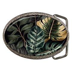 Tropical Leaves Foliage Monstera Nature Home Belt Buckles by Pakjumat