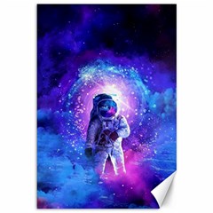 The Cosmonaut Galaxy Art Space Astronaut Canvas 12  X 18  by Pakjumat