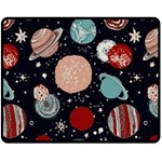Space Galaxy Pattern Fleece Blanket (Medium) 60 x50  Blanket Front