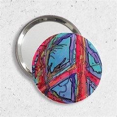 Hippie Peace Sign Psychedelic Trippy 2 25  Handbag Mirrors by Modalart
