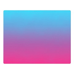 Blue Pink Purple Two Sides Premium Plush Fleece Blanket (large) by Dutashop