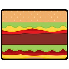Cake Cute Burger Two Sides Fleece Blanket (large) by Dutashop