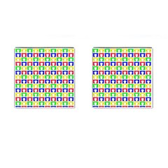 Colorful Seamless Pattern Cufflinks (square) by Amaryn4rt