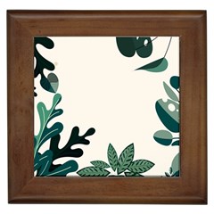 Leaves Plants Foliage Border Framed Tile by Sarkoni